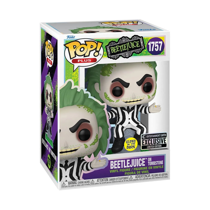 Funko POP! Plus Movies: Beetlejuice on Tombstone (GiTD)(Entertainment Earth) #1757