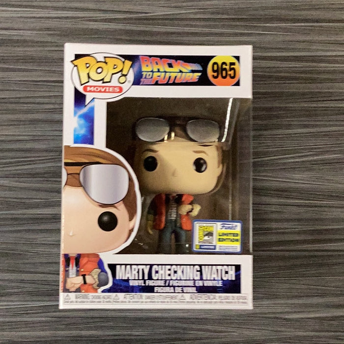 Funko POP! Movies: Back To The Future - Marty Checking Watch (2020 SDCC)(Damaged Box) #965