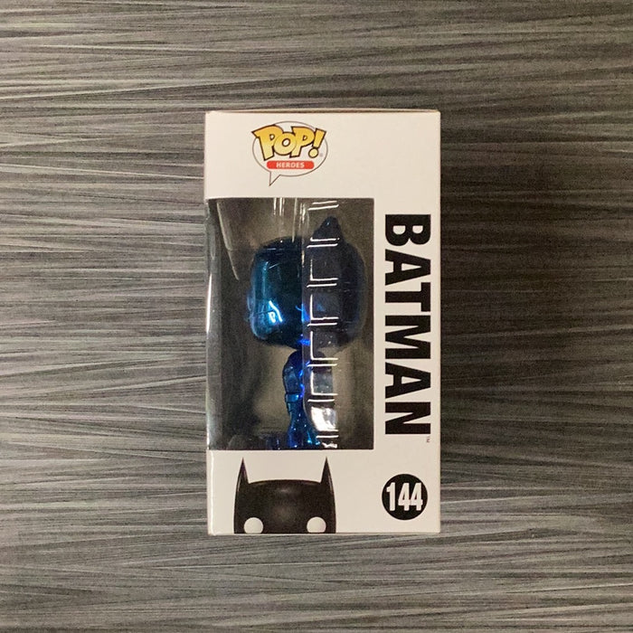 Funko POP! Heroes: DC Super Heroes - Batman [Blue] Chrome (2017 Toy Tokyo)(Damaged Box) #144