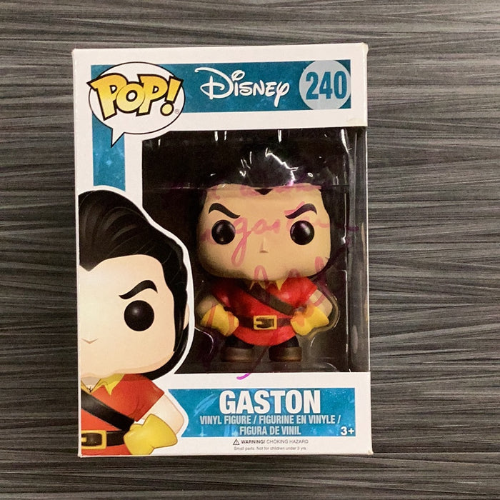 Funko POP! Disney: Gaston (Signed/Richard White/JSA)(Damaged Box) #240