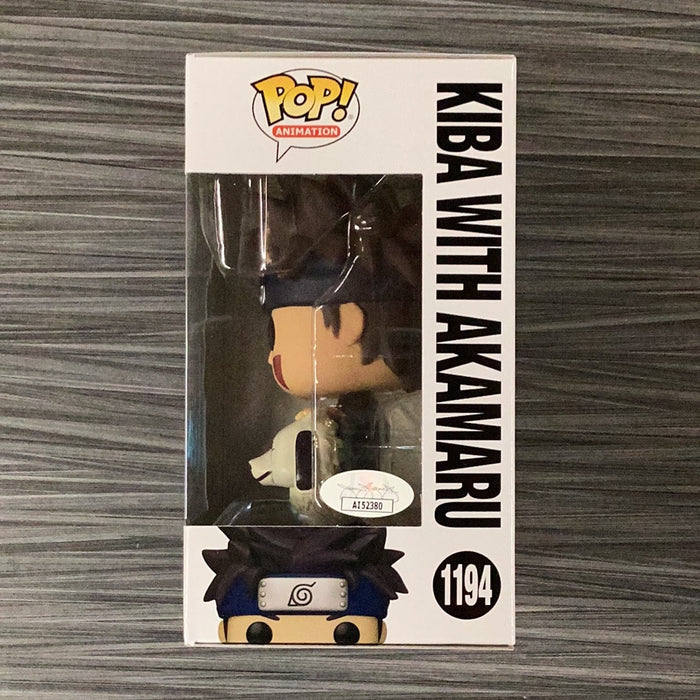 Funko POP! Animation: Naruto Shippuden - Kiba w/ Akamaru (Signed/Kyle Hebert/JSA) #1194