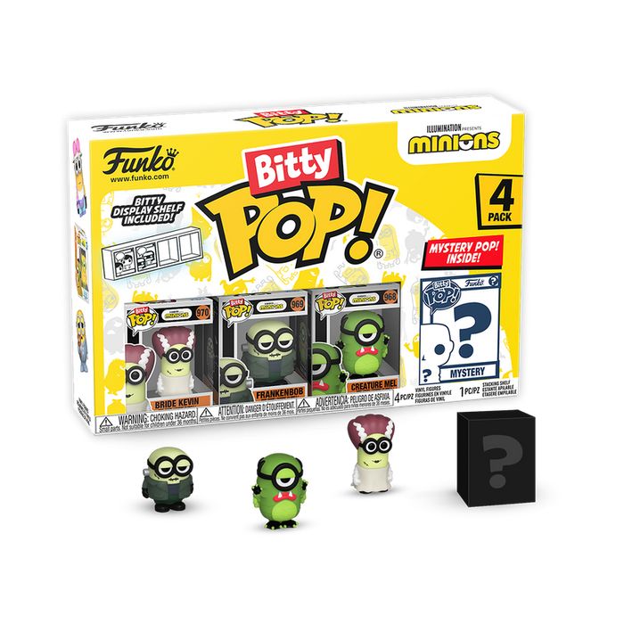 Funko Bitty POP! Movies: Minions - Frankenbob / Bride Kevin / Creature Mel [4-Pack]