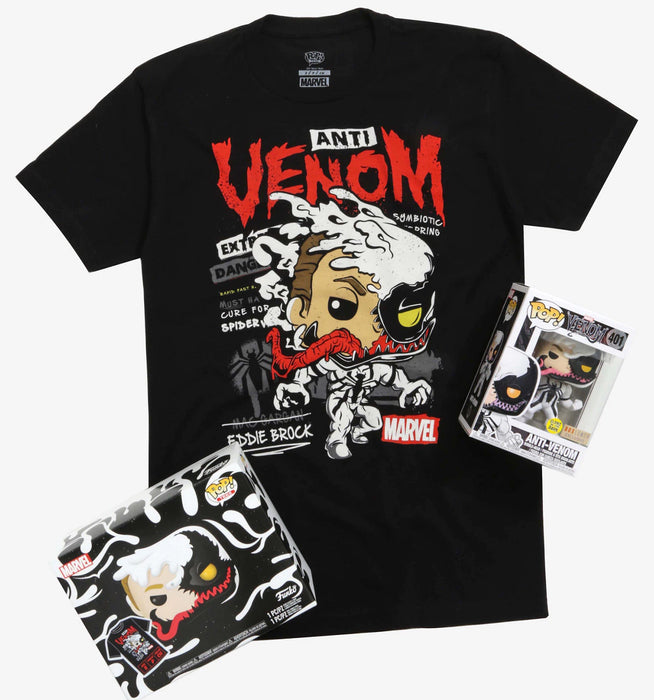 Funko POP! & Tee: Venom - Anti-Venom (GiTD)(BoxLunch)(Damaged Box)