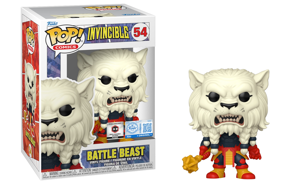 Funko POP! Comics: Invincible - Battle Beast (Pre-Release Chalice)(Funko Sticker) #54