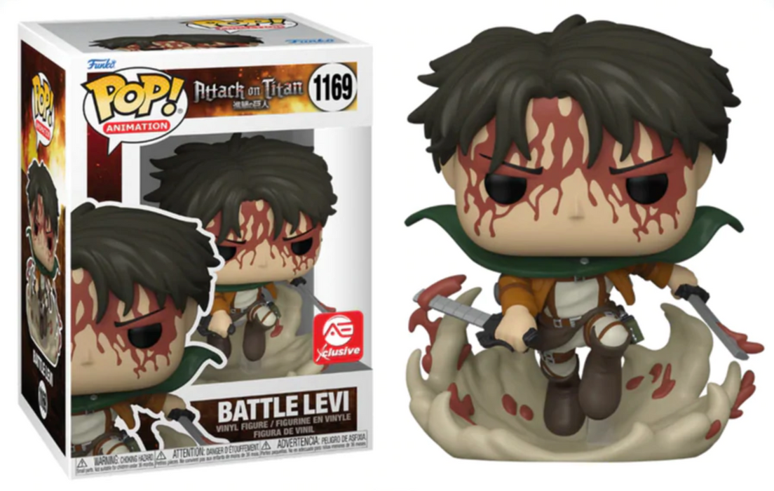 Funko POP! Animation: Attack on Titan - Battle Levi (AE Exclusive)(Damaged Box)  #1169