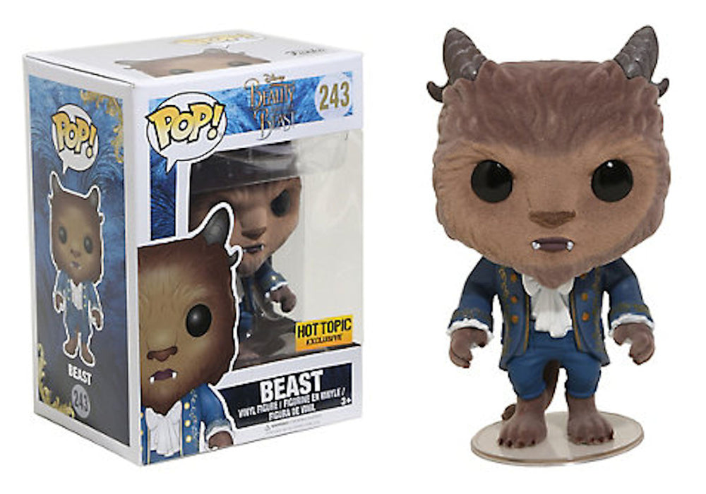 Funko Pop! Disney Beauty And The Beast: Beast [Live Action] (Flocked)(Hot Topic)(Damaged Box) #243