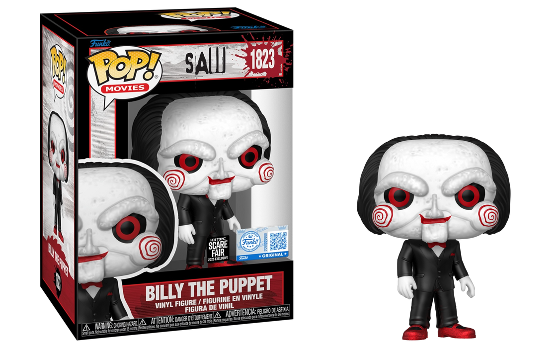 Funko POP! Movies: Saw - Billy The Puppet (Hot Topic Scare Fair 25')(Damaged Box) #1823