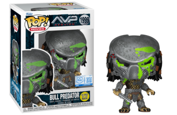 Funko POP! Movies: Alien VS. Predator Requiem - Bull Predator (GiTD)(Funko Sticker/ Gamestop) #1999