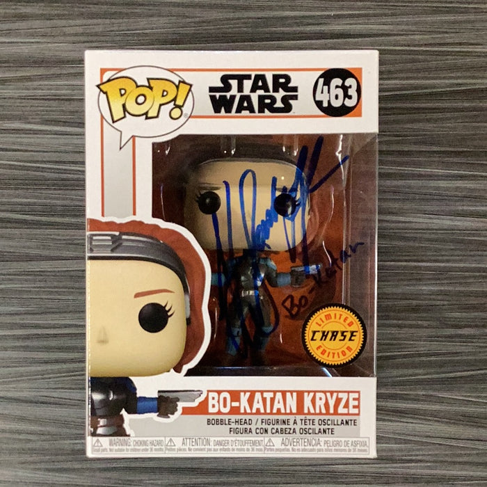 Funko POP! Star Wars: Bo-Katan Kryze (CHASE)(Signed/Katee Sackhoff/JSA) #463