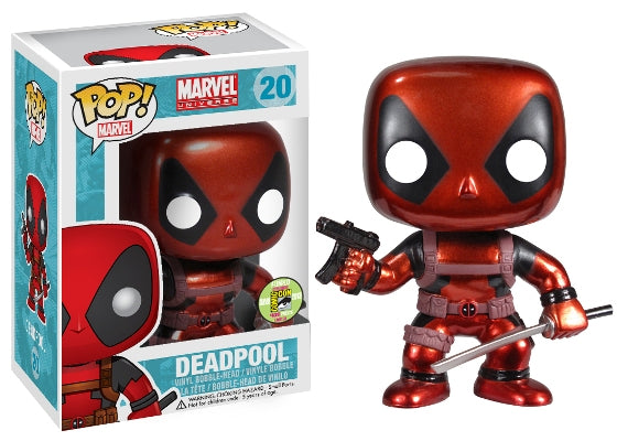 Funko POP! Marvel: Deadpool [Metallic](2013 SDCC)(480 PCS)(Damaged Box) #20