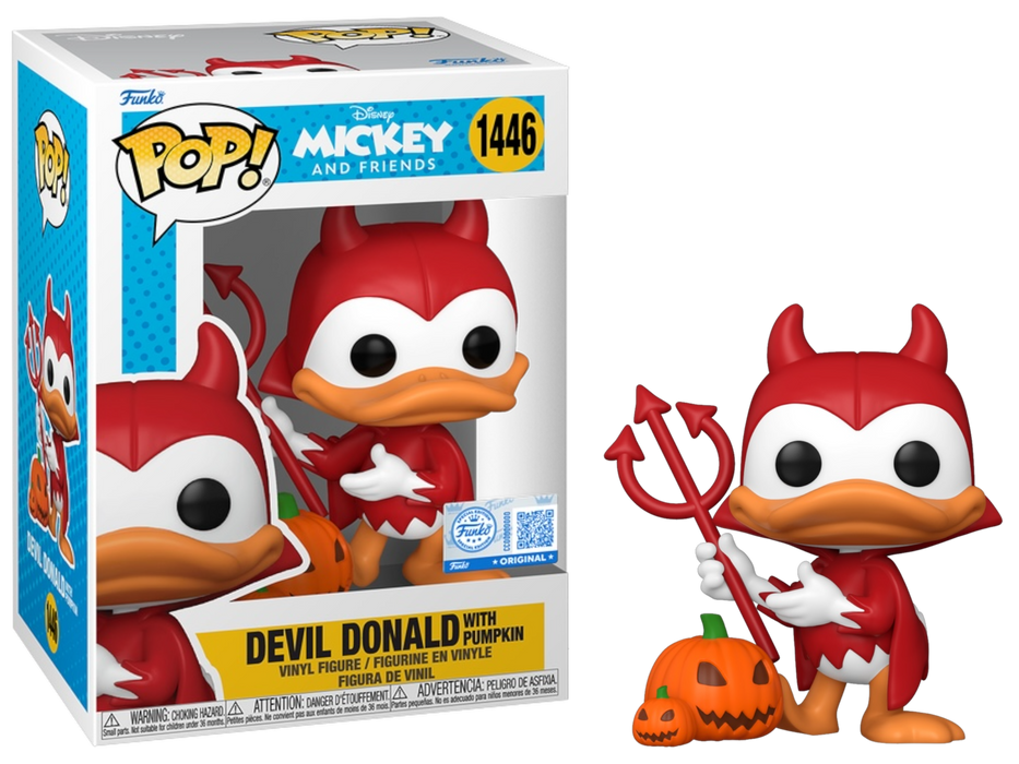 Funko POP! Disney: Devil Donald with Pumpkin (Funko Exclusive/Funko Sticker) #1446