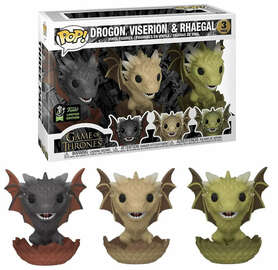 Funko POP! Game of Thrones: Drogon, Viserion, & Rhaegal (2020 ECCC)(Damaged Box) [3-Pack]