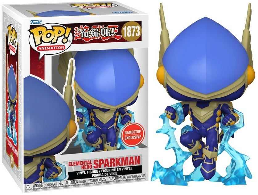 Funko POP! Animation: Yu-Gi-Oh! - Elemental Hero Sparkman (GameStop)(Damaged Box) #1873