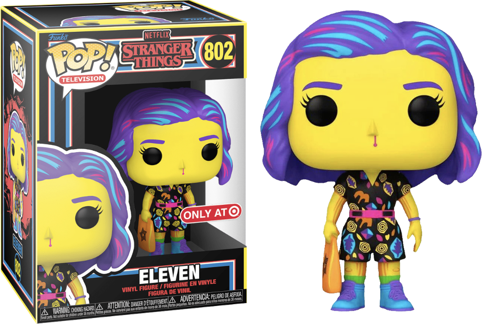 Funko POP! Television: Stranger Things - Eleven [Black Light](Target)(Damaged Box)  #802
