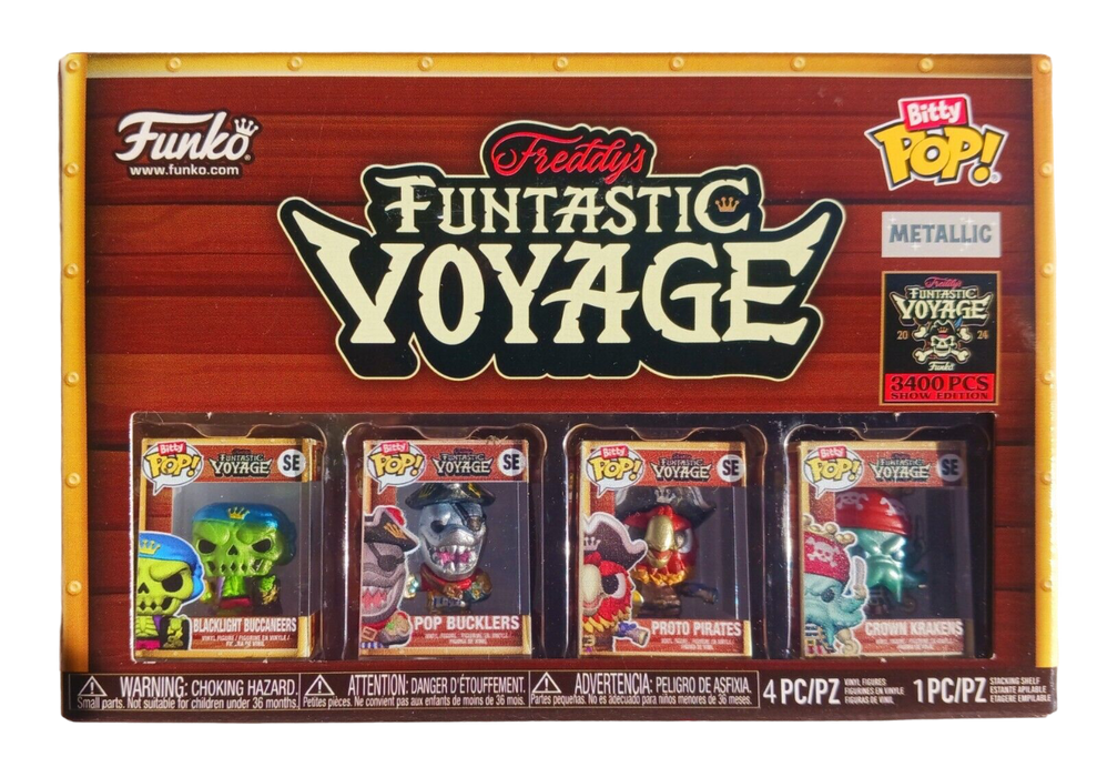 Funko Bitty POP! Funtastic Voyage - Blacklight Buccaneers / Pop Bucklers / Proto Pirates / Crown Krakens [Metallic] (Show Edition)(3400 PCs)