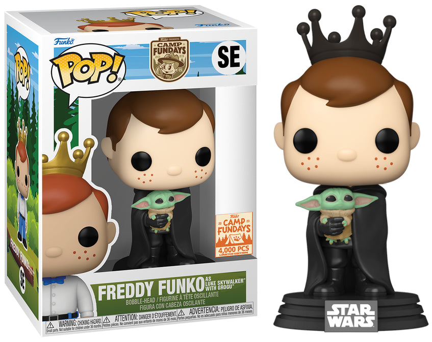 Funko POP! Camp Fundays: Freddy Funko As Luke Skywalker with Grogu (2023 Camp Fundays)(4,000 PCS) #SE