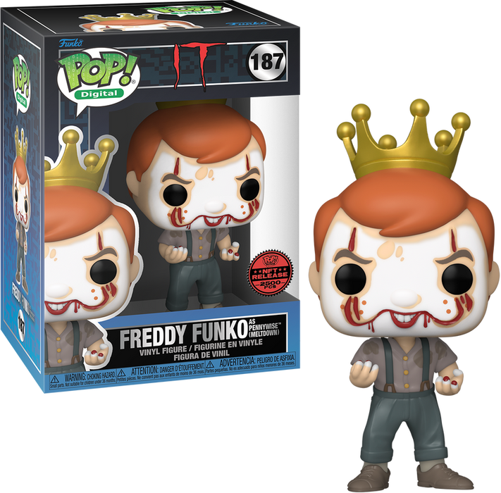 Funko POP! Digital: IT - Freddy Funko As Pennywise (Meltdown)(NFT Release)(2500 PCS) #187