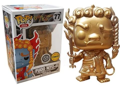 Funko POP! Asia: Legendary Creatures and Myths - Fudo Myo-O [Gold] (Three Tides Tattoo)(CHASE)(Damaged Box)[A] #77