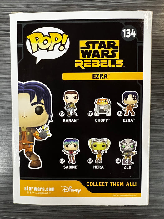 Funko POP! Star Wars Rebels: Ezra (Signed/Eman Esfandi/JSA/)(Damaged Box) #134