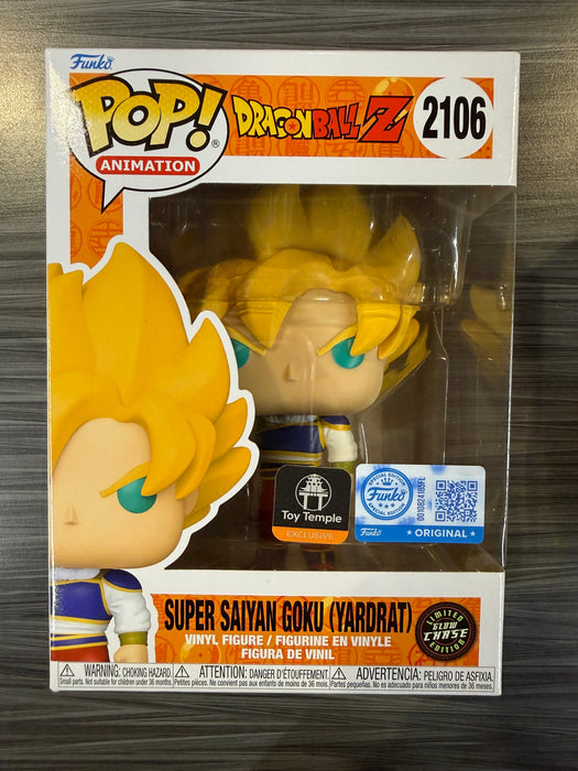 Funko POP! Animation: Dragon Ball - Super Saiyan Goku [Yardrat](Toy Temple/Funko Sticker)(CHASE) #2106