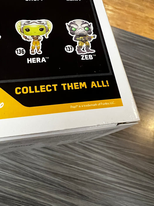 Funko POP! Star Wars Rebels: Ezra (Signed/Eman Esfandi/JSA/)(Damaged Box) #134