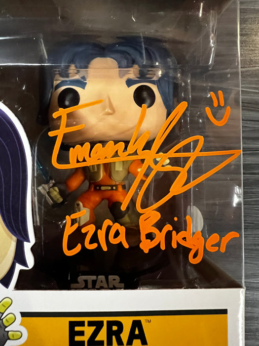 Funko POP! Star Wars Rebels: Ezra (Signed/Eman Esfandi/JSA/)(Damaged Box) #134
