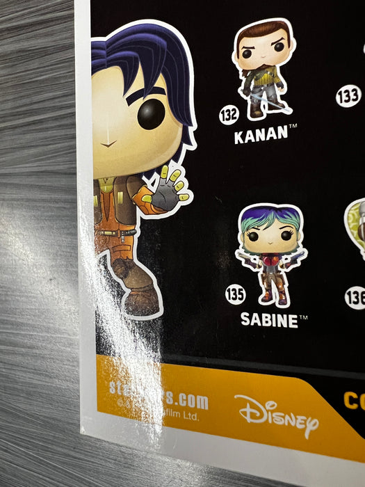 Funko POP! Star Wars Rebels: Ezra (Signed/Eman Esfandi/JSA/)(Damaged Box) #134