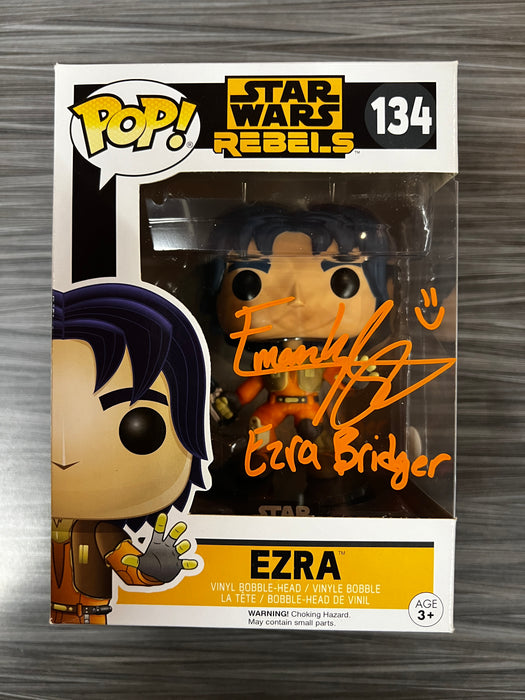 Funko POP! Star Wars Rebels: Ezra (Signed/Eman Esfandi/JSA/)(Damaged Box) #134