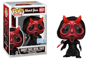Funko POP! Movies: Ghost Face Devil Face (Funko Sticker/ Amazon)(Damaged Box) #2037