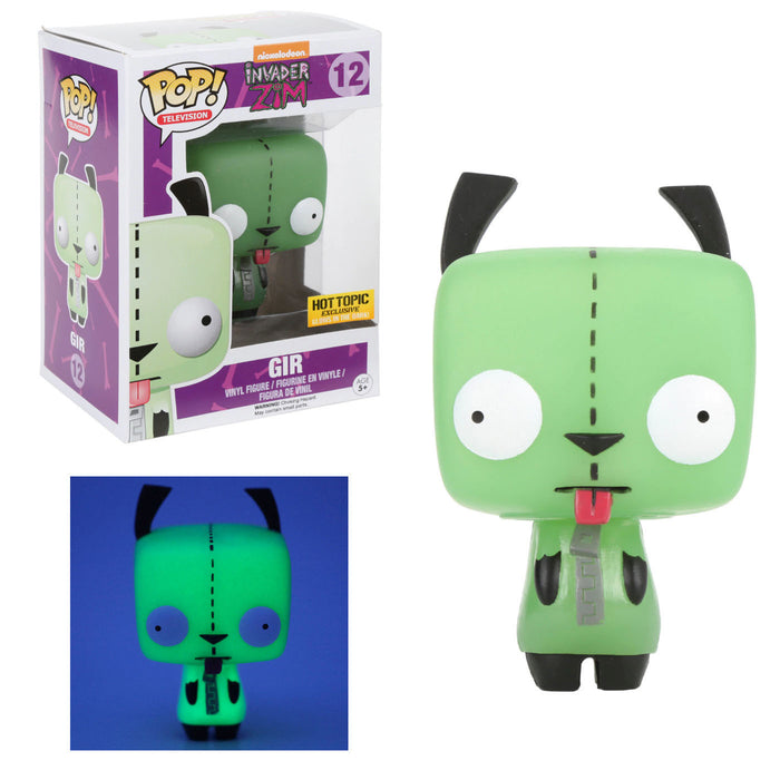 Funko POP! Television: Invader Zim - Gir (GiTD)(Hot Topic)(Damaged Box) #12