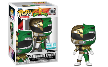 Funko POP! Television: Mighty  Morphin Power Rangers - Green/White Ranger (Funko Sticker/ Entertainment Earth)(9500 Pcs)(Damaged Box) #1750