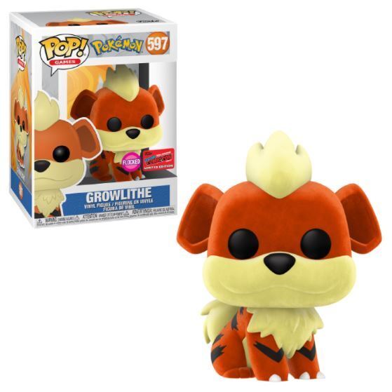 Funko POP! Games: Pokemon - Growlithe (Flocked)(2020 NYCC) #597