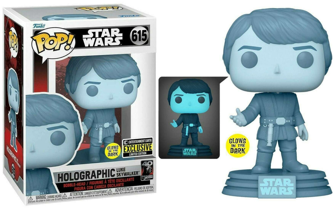 Funko POP! Star Wars: Holographic Luke Skywalker (Entertainment Earth)(GiTD) #615