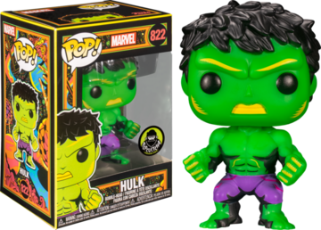 Funko POP! Marvel: Hulk [Black Light] (Popcultcha)(Damaged Box) #822