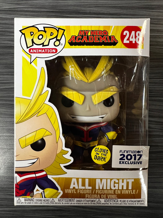 Funko POP! Animation: My Hero Academia - All Might (GiTD)(2017 Funimation)(Damaged Box) [A] #248