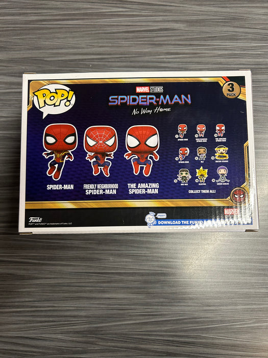 Funko POP! Marvel: Spider-Man No Way Home - Spider-Man/ Friendly Neighborhood Spider-Man/ The Amazing Spider-Man (Amazon)(Damaged Box)