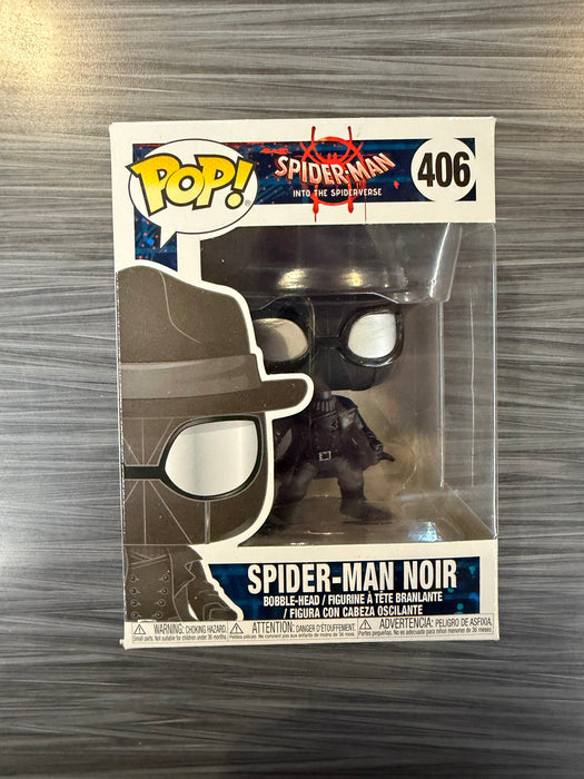 Funko POP! Spiderman Into the Spiderverse: Spider-Man Noir w/ Hat (Damaged Box*) #406