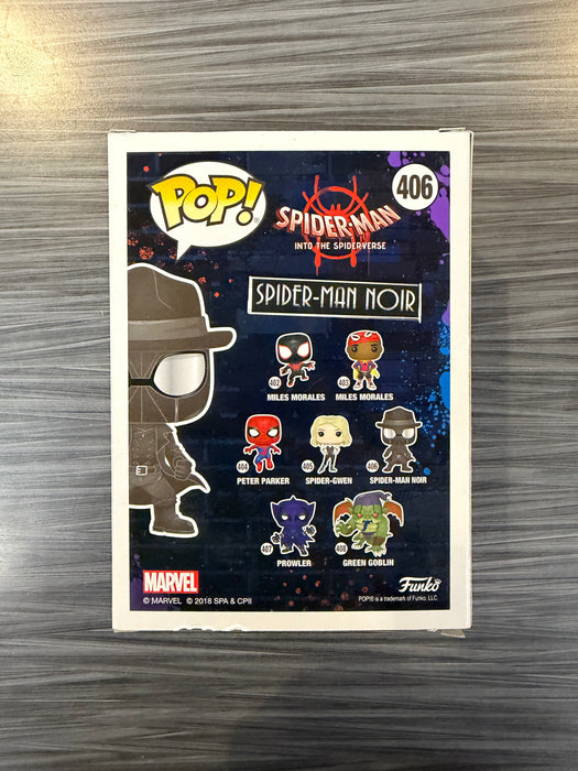 Funko POP! Spiderman Into the Spiderverse: Spider-Man Noir w/ Hat (Damaged Box*) #406
