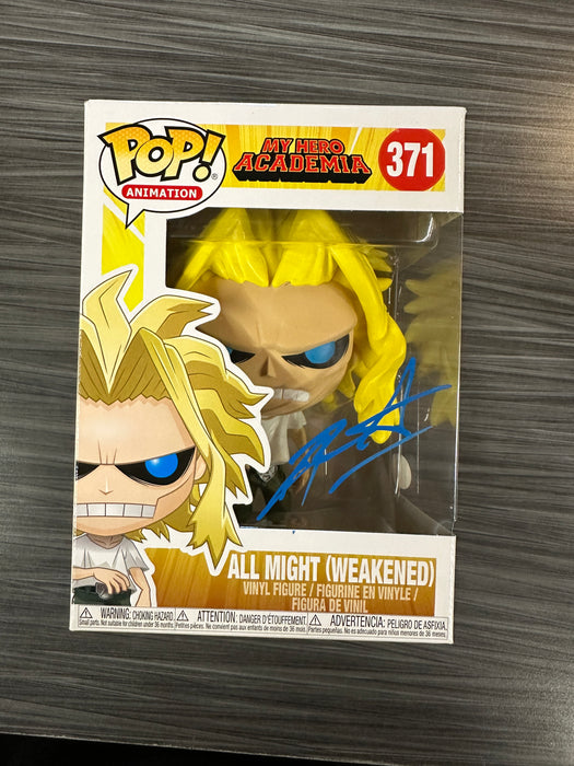 Funko POP! Animation: My Hero Academia - All Might (Weakened)(Signed/Christopher Sabat/JSA)(Damaged Box)  #371