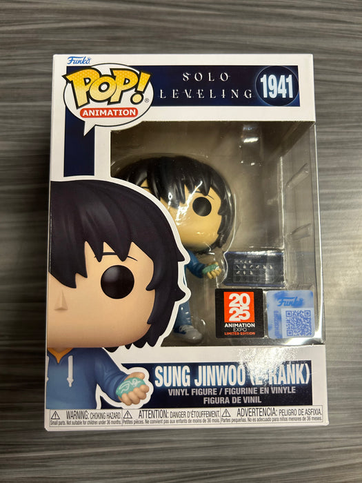 Funko POP! Animation: Solo Leveling - Sung Jinwoo [E-Rank] (2025 Anime Expo)(Damaged Box)[B] #1941