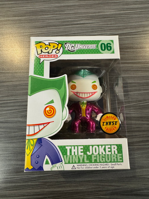 Funko POP! Heroes: DC Universe - The Joker [Metallic](CHASE)(Damaged Box) #06