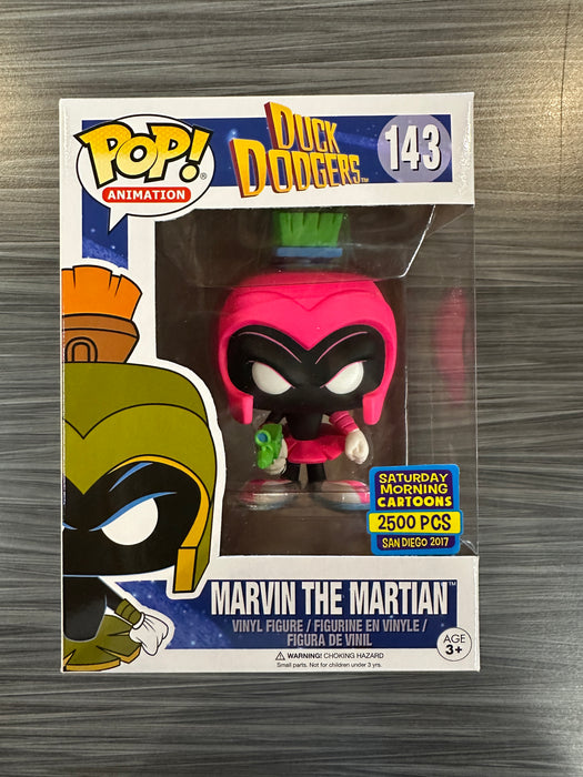 Funko POP! Animation: Duck Dodgers - Marvin the Martian [Neon Magenta](Saturday Morning Cartoons)(2017 SDCC 2500 PCS)(Damaged Box) [A] #143