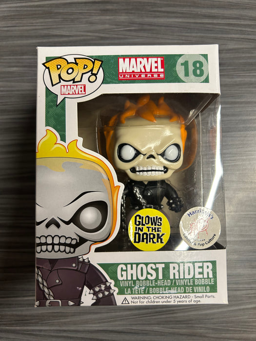 Funko POP! Marvel: Marvel Universe - Ghost Rider (GiTD)(Harrison's)(Damaged Box)[A] #18