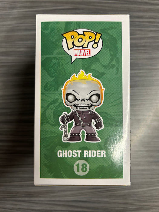 Funko POP! Marvel: Marvel Universe - Ghost Rider (GiTD)(Harrison's)(Damaged Box)[A] #18