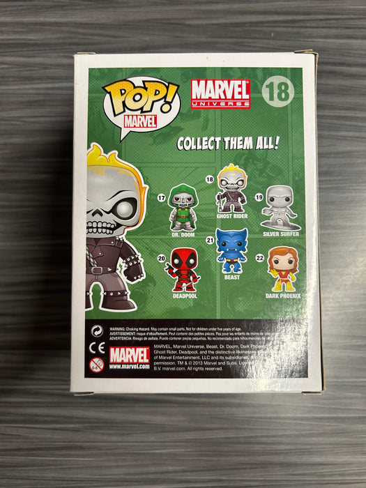 Funko POP! Marvel: Marvel Universe - Ghost Rider (GiTD)(Harrison's)(Damaged Box)[B] #18