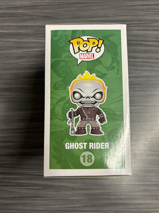 Funko POP! Marvel: Marvel Universe - Ghost Rider (GiTD)(Harrison's)(Damaged Box)[B] #18