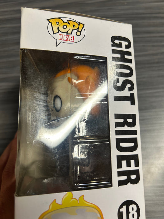 Funko POP! Marvel: Marvel Universe - Ghost Rider (GiTD)(Harrison's)(Damaged Box)[B] #18