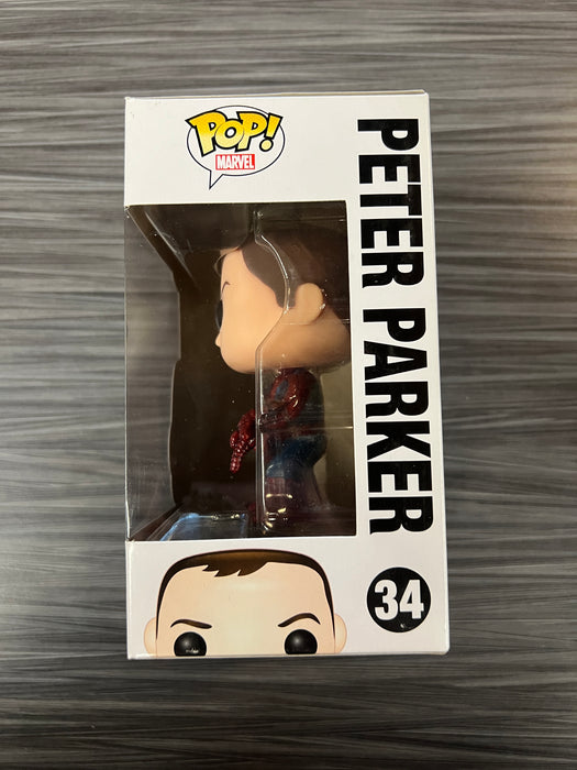 Funko POP! Marvel: Peter Parker (Missing Sticker)(Damaged Box)[B] #34