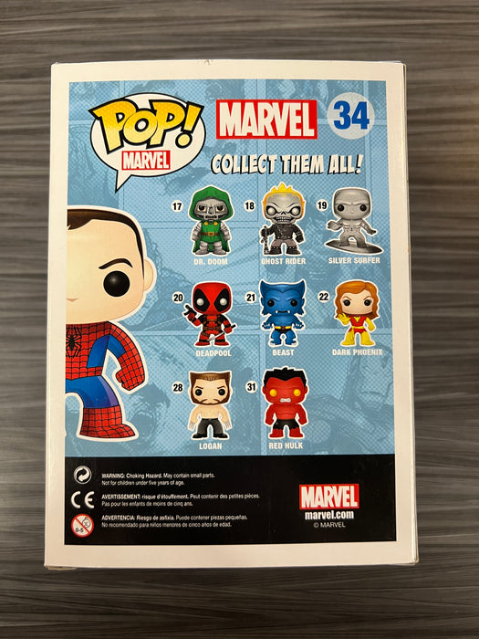 Funko POP! Marvel: Peter Parker (Missing Sticker)(Damaged Box)[B] #34
