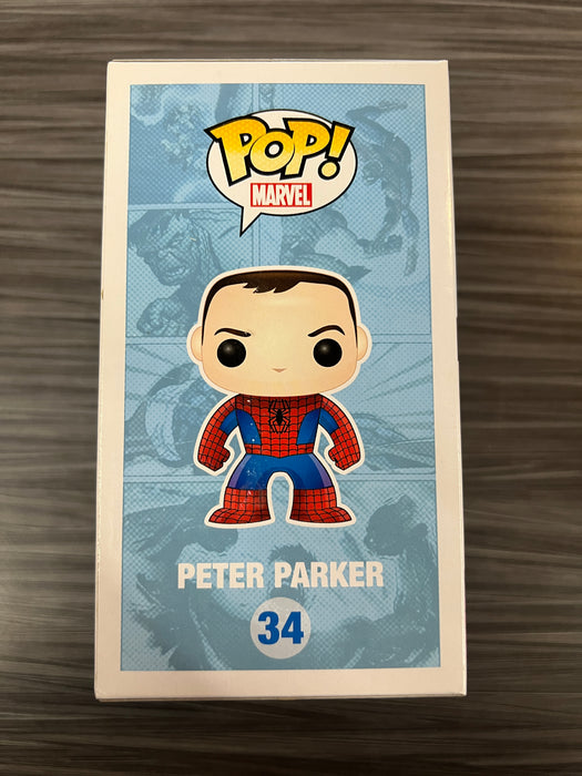 Funko POP! Marvel: Peter Parker (Missing Sticker)(Damaged Box)[B] #34